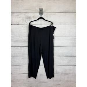 Joyspun Plus Size Black Ribbed Pajama Pants Size 3X